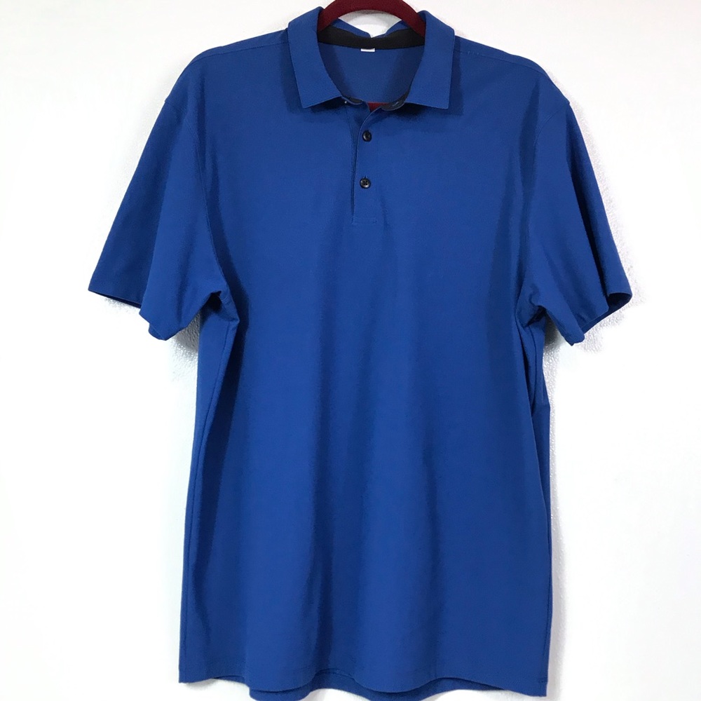 Lululemon Men’s Royal Blue Twill Chill Polo - Sz L